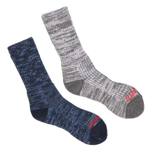 Grisport Merino Mens Socks - Twin Pack Grey/Blue