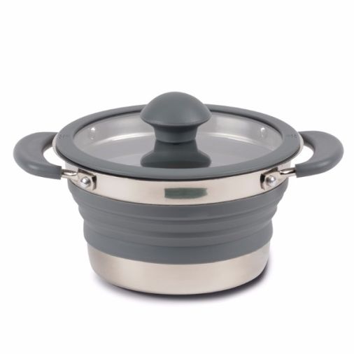 Kampa Collapsible Saucepan 1L - Grey