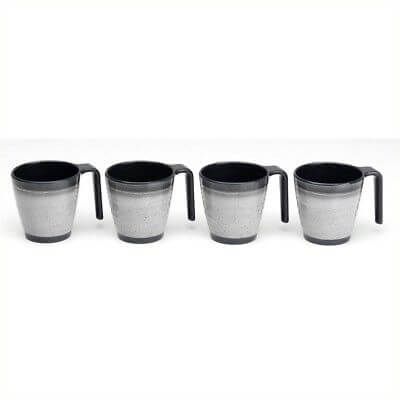 Flamefield Granite Stacking Mug Set - Grey