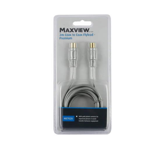 Maxview Coax to Coax Gold Plated Flylead - 2m