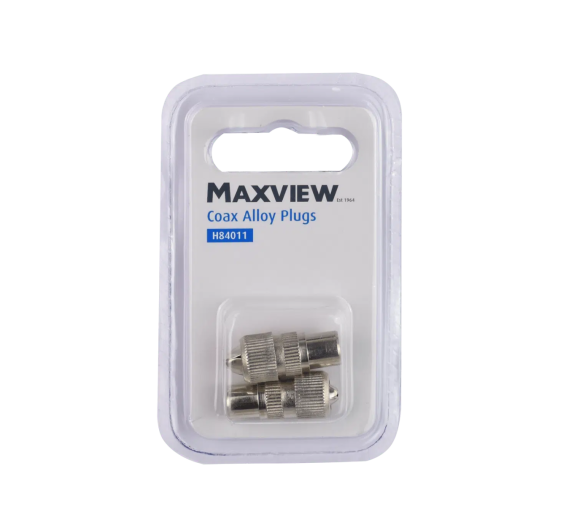 Maxview Coax Alloy Plugs (Pack of 2)