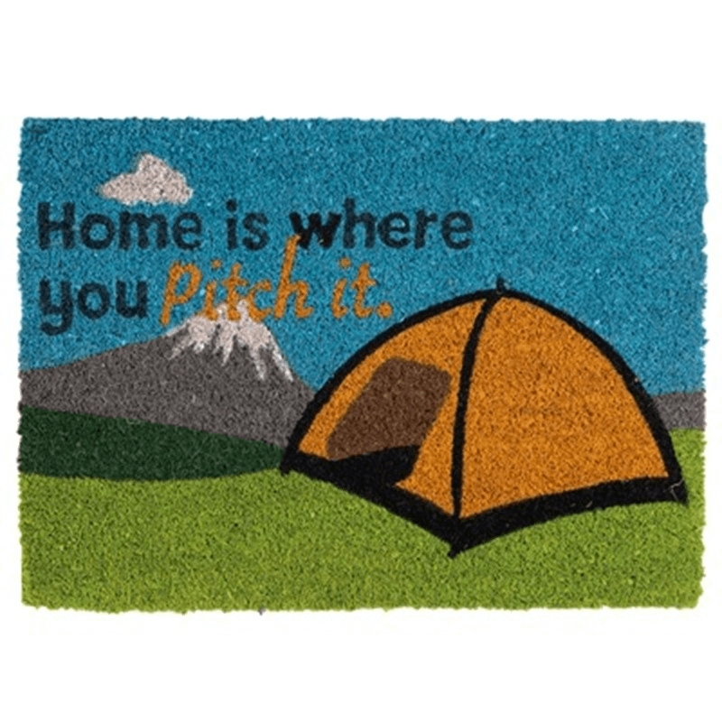 Home is Where you Pitch it Coir Mat - Tent