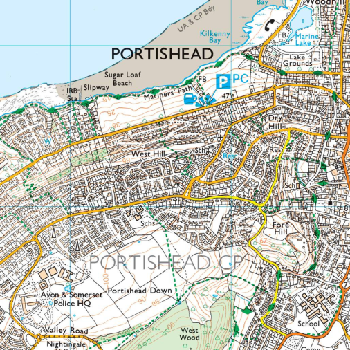 OS Map - 154 Bristol West and Portishead