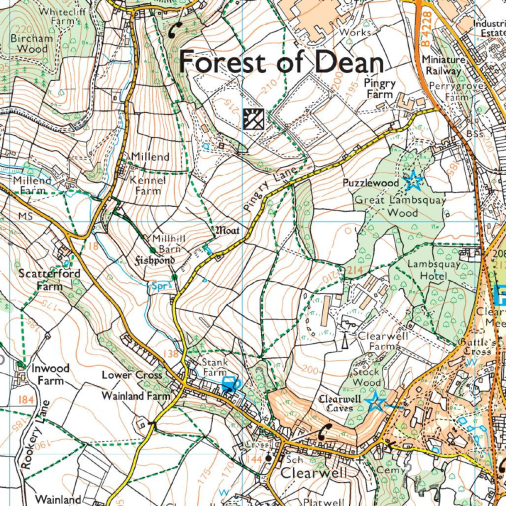 OS Map - OL14 Wye Valley and Forest of Dean