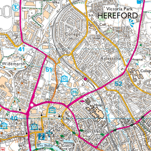 OS Map - 189 Hereford and Ross-on-wye