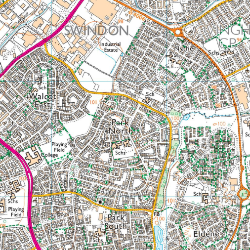 OS Map - 169 Cirencester and Swindon