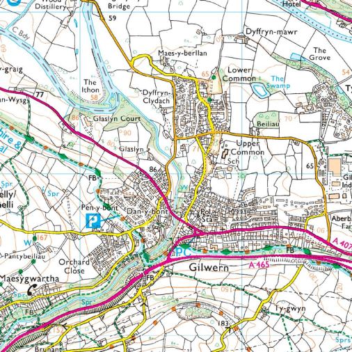OS Map - OL13 Brecon and National Park East