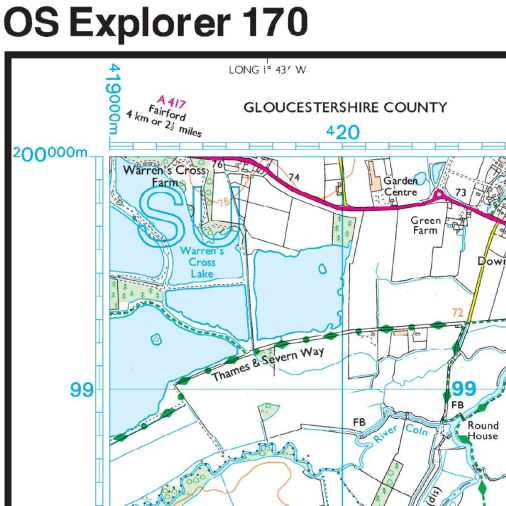 OS Map - Explorer - 170 Vale of White Horse