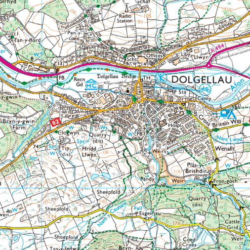 OS Map - Explorer - OL18 Harlech / Porthmadog