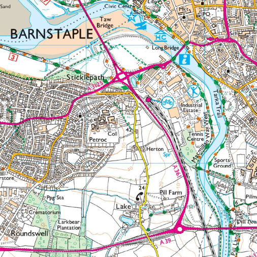 OS Map - Explorer - OL9 Exmoor