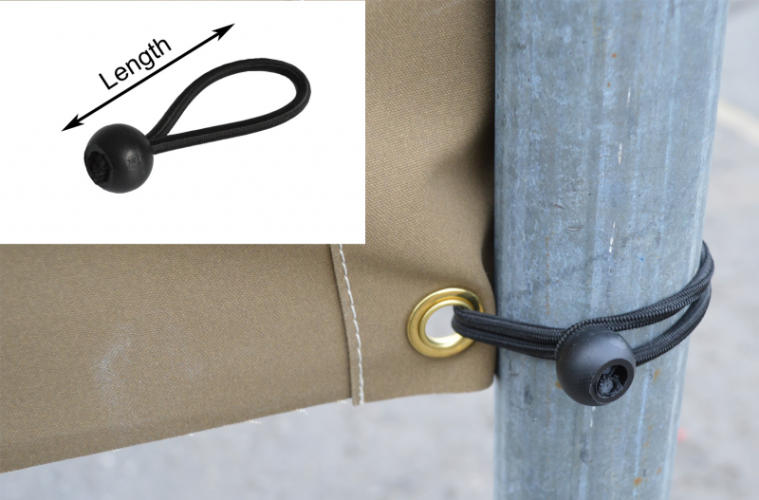 Ball Loop Bungee 10cm Black