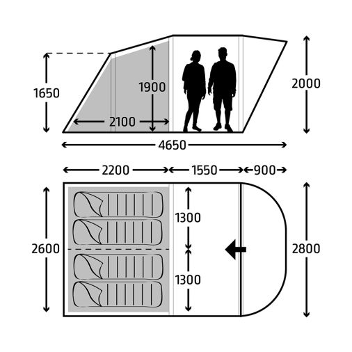 Kampa Brean 4 Air Tent 2025