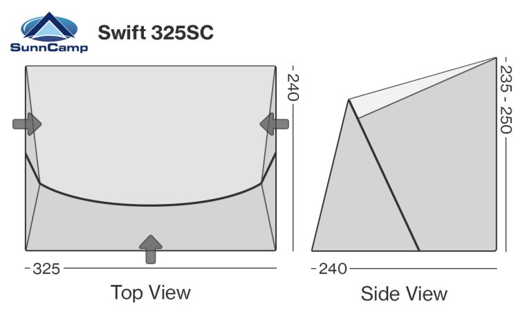 Sunncamp Swift 325 SC Porch Awning 2025
