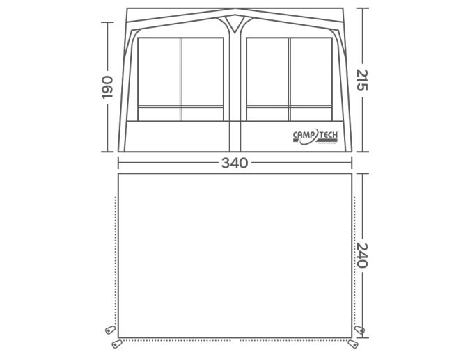 CampTech Duchess Poled Awning